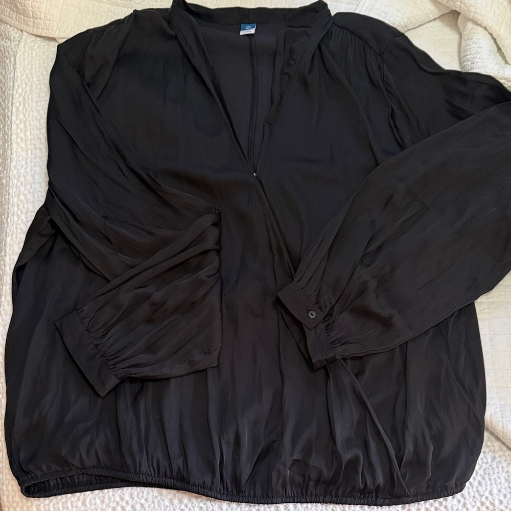 Black Silky Blouse